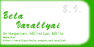 bela varallyai business card